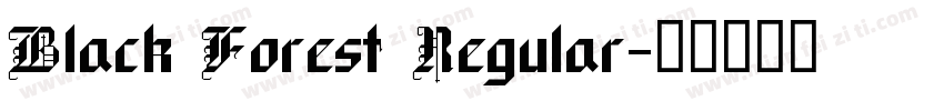 Black Forest Regular字体转换